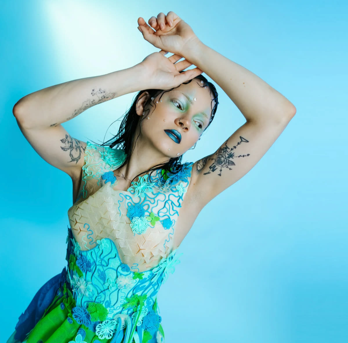 Bioluminescence dress, second look